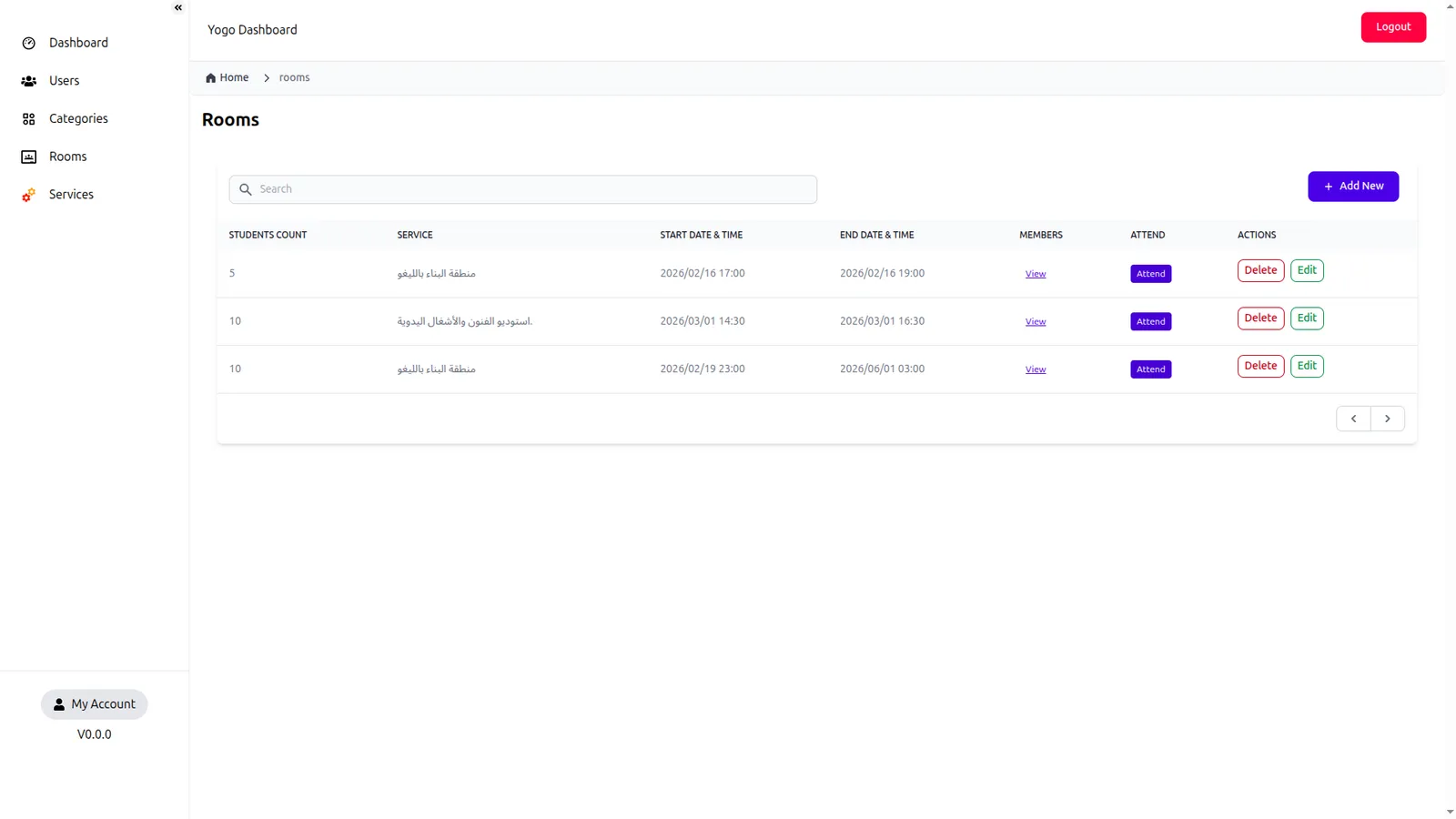 Childcare Booking Platform Dashboard