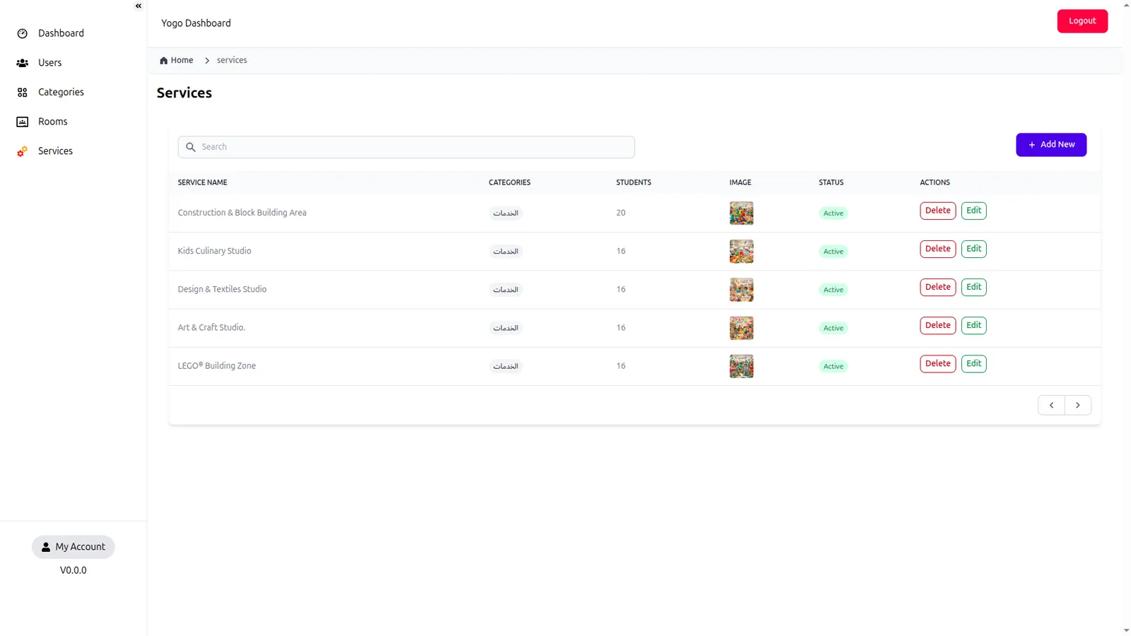 Childcare Booking Platform Dashboard