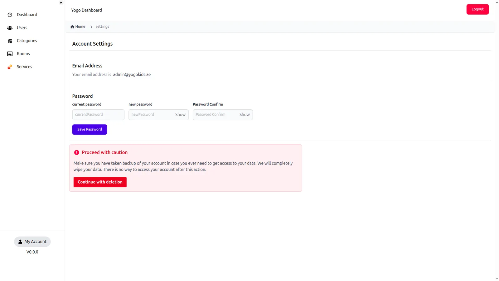 Childcare Booking Platform Dashboard
