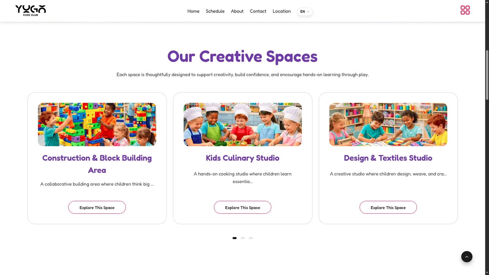 Childcare Booking Platform Landing Page