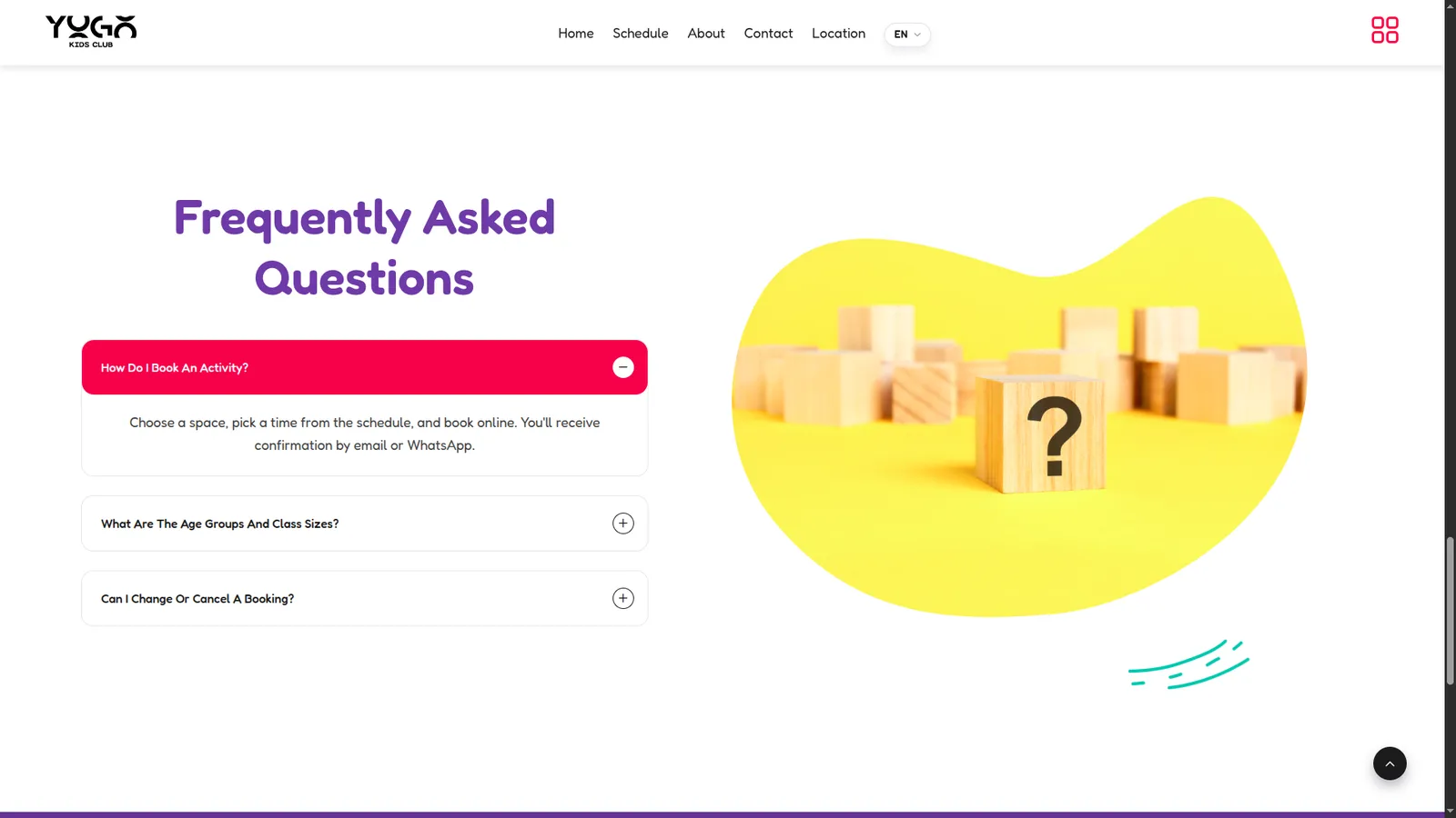 Childcare Booking Platform Landing Page