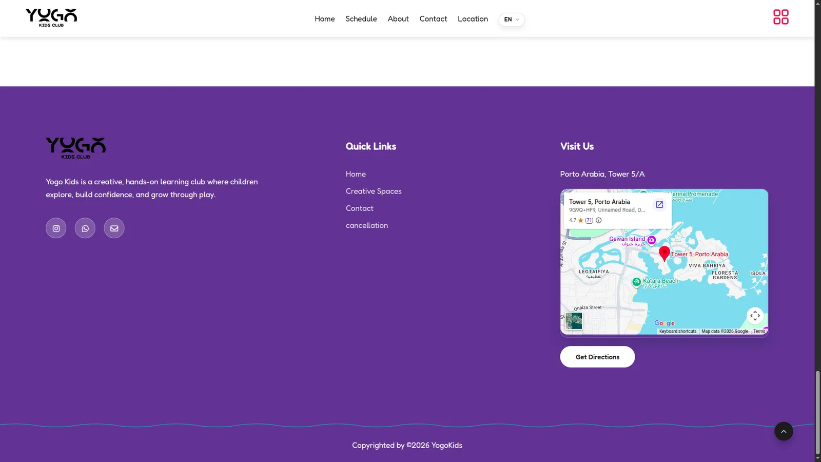 Childcare Booking Platform Landing Page