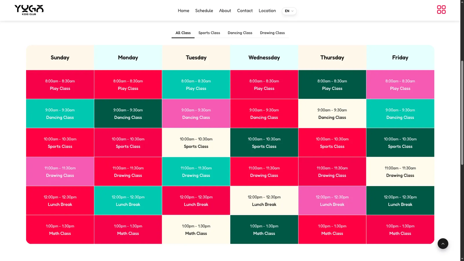 Childcare Booking Platform Landing Page